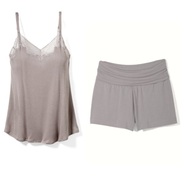 Soma Other - NWT Soma Rib Lace Cami and shorts Pajama Set